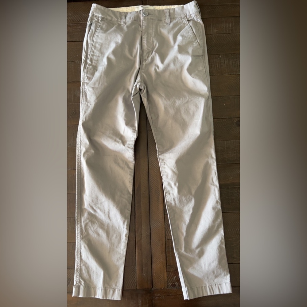 Men's Hollister Skinny Stretch Gray Pants Chinos 29x30